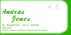 andras jencs business card